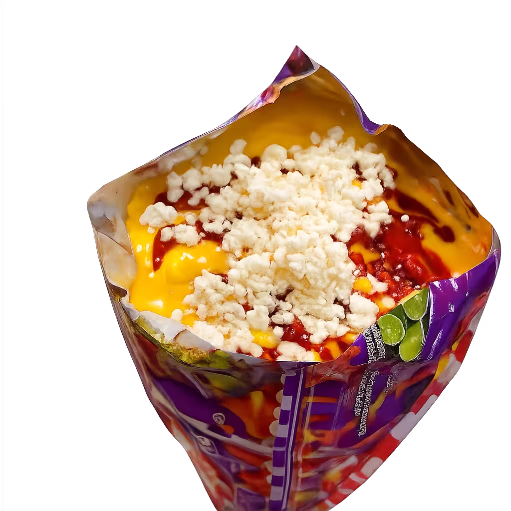Tosti-Elote with toppings
